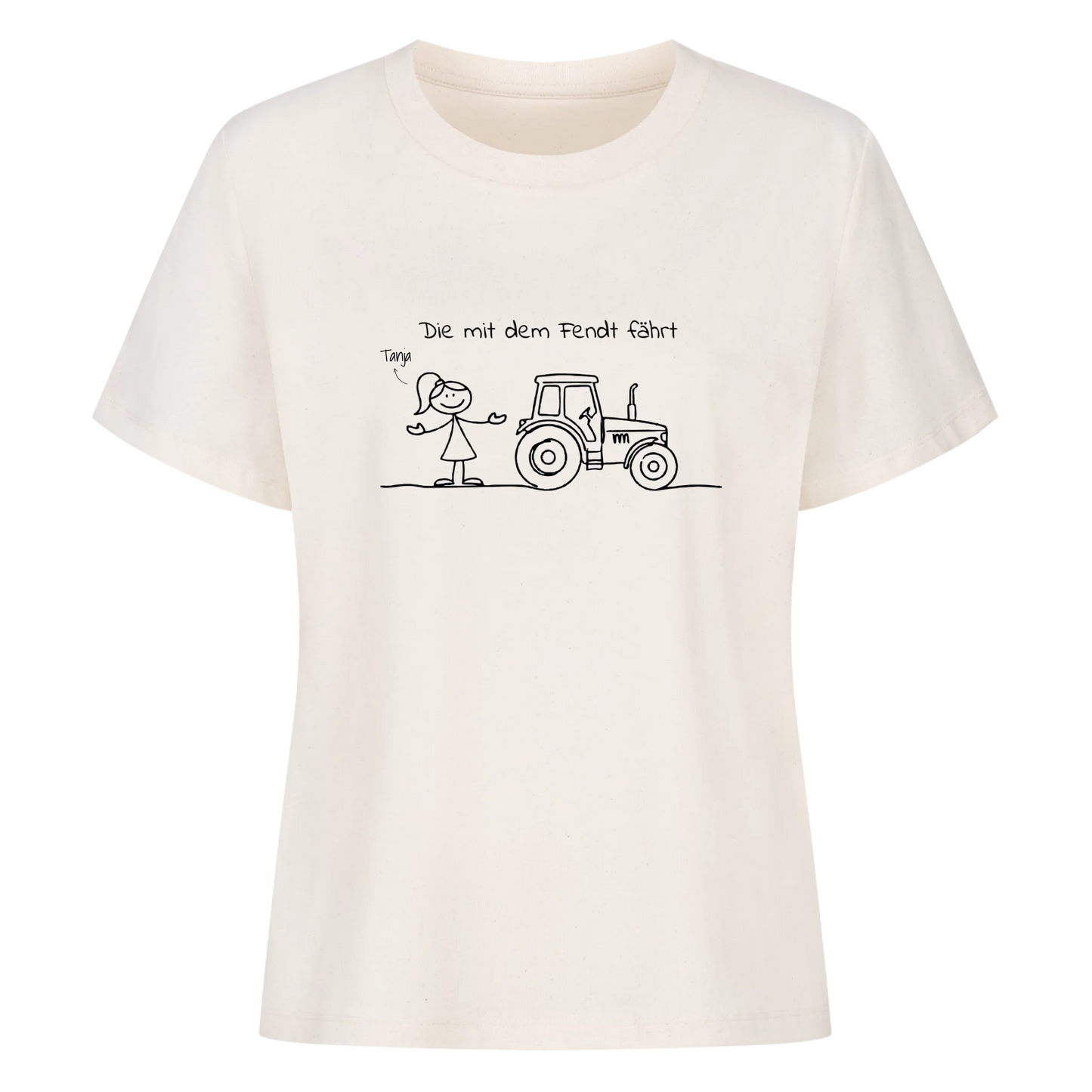 Personalisierbar - Die mit dem Fendt fährt - T-Shirt