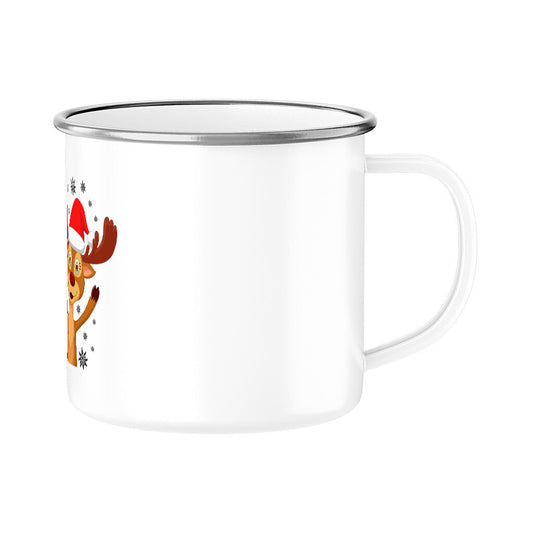 Ski, Schnee, Jagertee" - Emaille Tasse mug