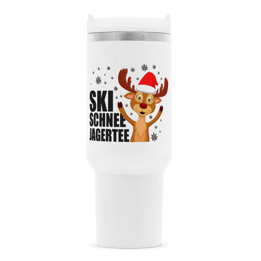 Ski, Schnee, Jagertee" - Thermobecher mug