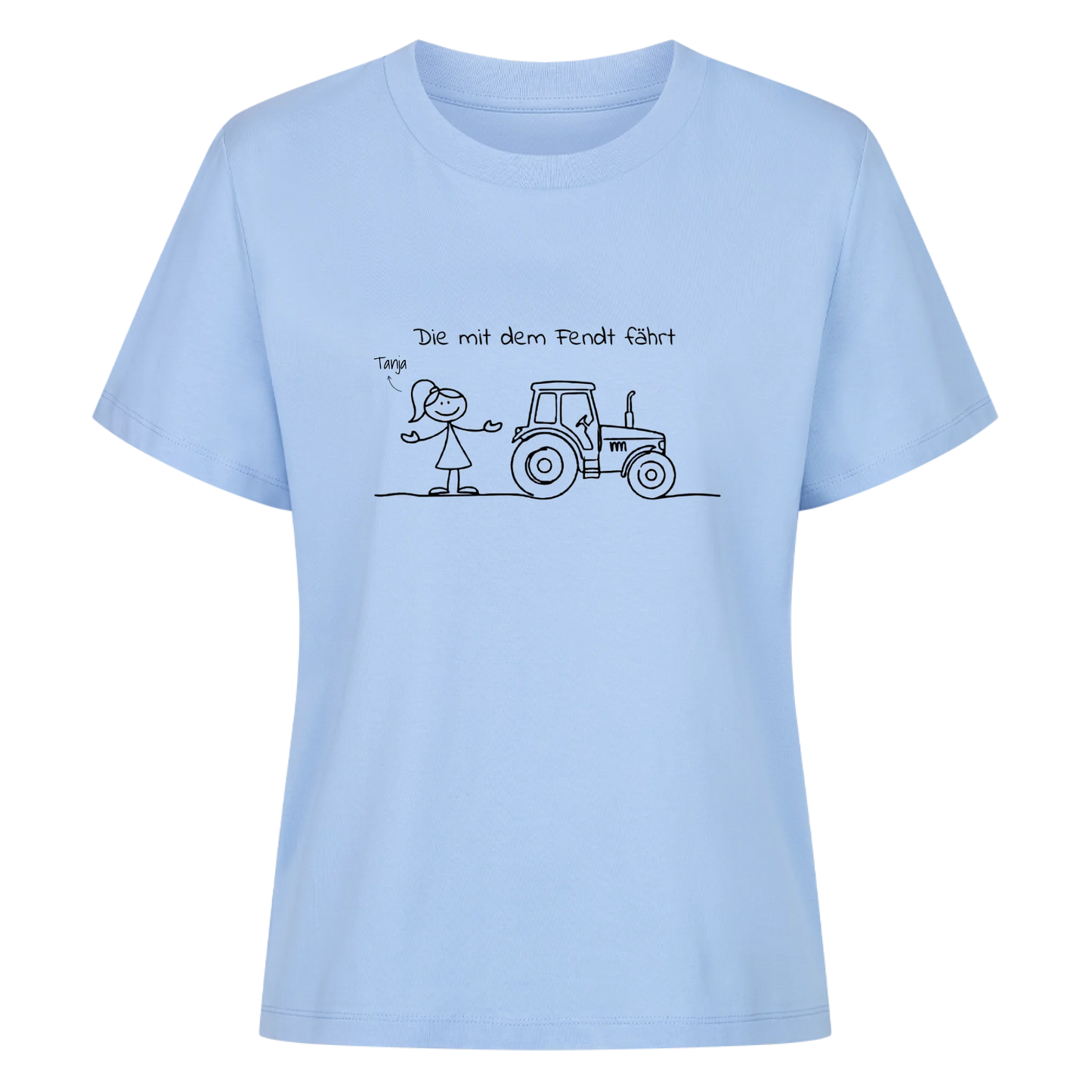 Personalisierbar - Die mit dem Fendt fährt - T-Shirt