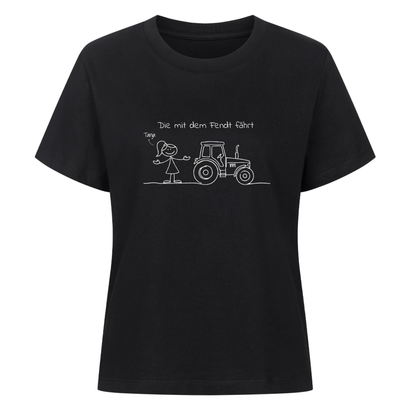 Personalisierbar - Die mit dem Fendt fährt - T-Shirt